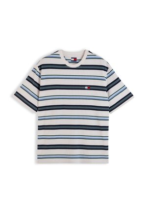 Tommy Jeans, TJM 90S STRIPE TEE - Тениска с щампа - off white/blue