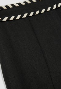 WIDE-LEG WHIPSTITCH - Pantaloni - black