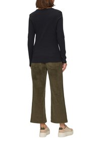 s.Oliver MIT HENLEYAUSSCHNITT - Longsleeve - schwarz