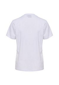 Hvid bomulds t-shirt, korte ærmer, rund halsudskæring, ensfarvet ryg, blød tekstur, ingen synlige mærker eller logoer. Velegnet til afslappet brug.
