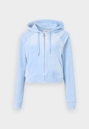 CANCER MADISON HODDIE - Športna jopa s kapuco na zadrgo - light blue