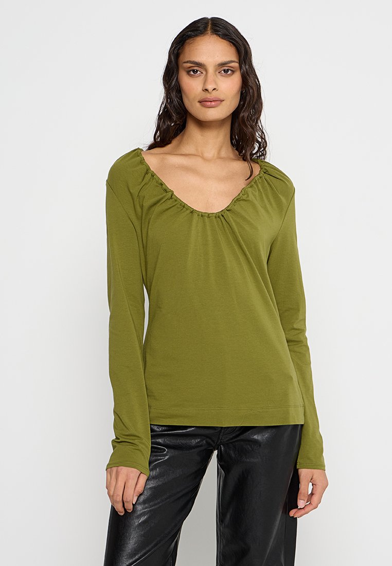 Proenza Schouler White Label Longsleeve olijfgroen