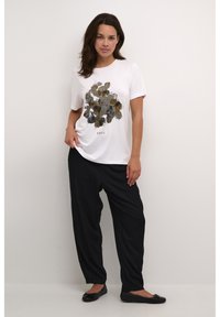 Kaffe T-shirt imprimé - optical white