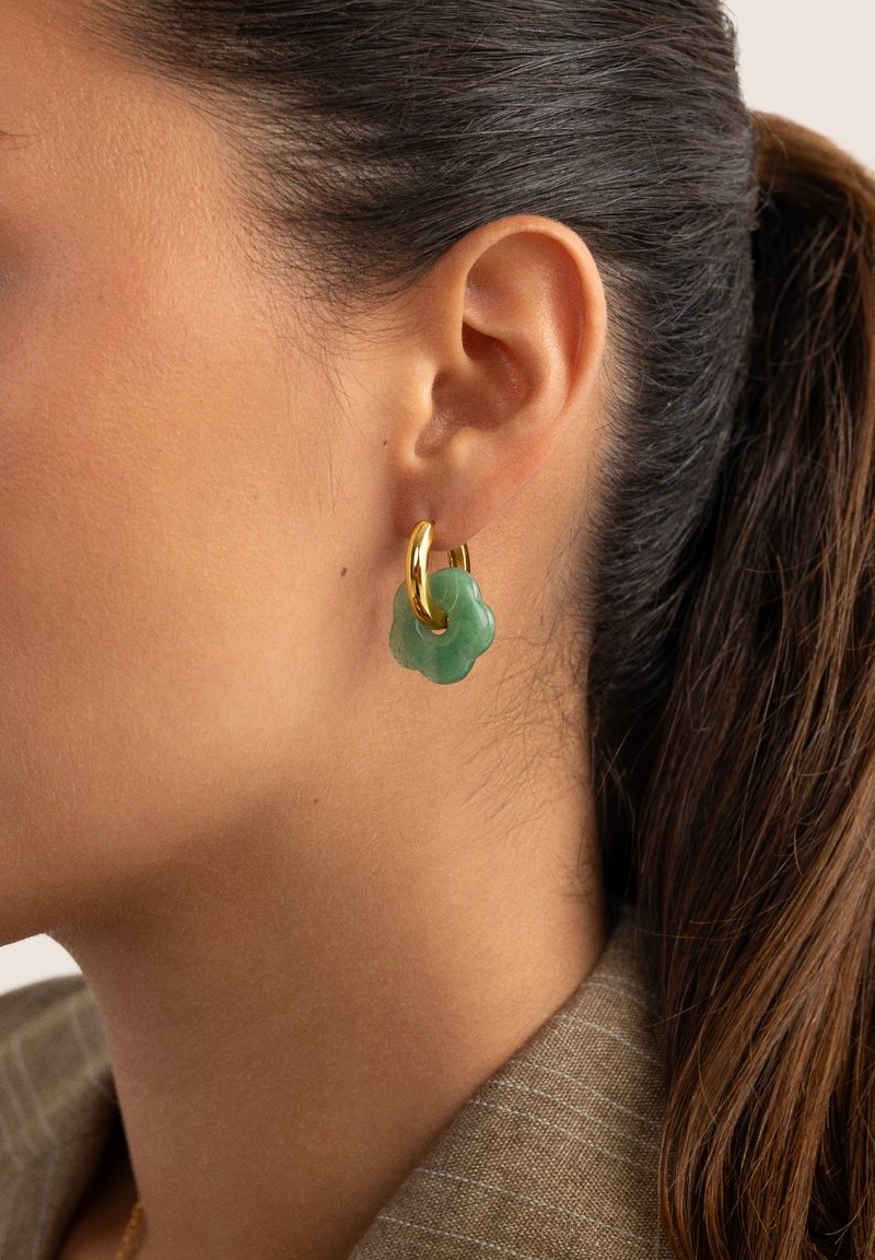 Singularu JADE FLOWER - Ohrringe - color oro