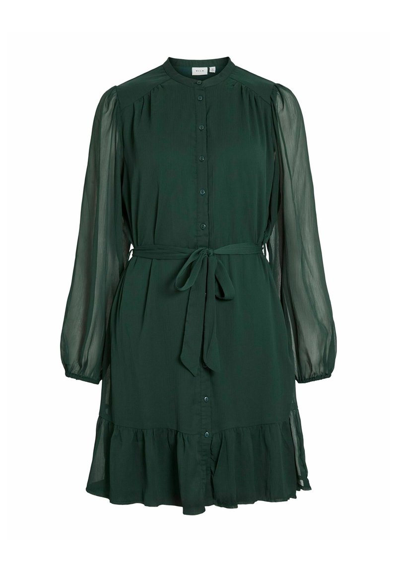 Vila Blousejurk donkergroen Vila Blousejurk donkergroen
