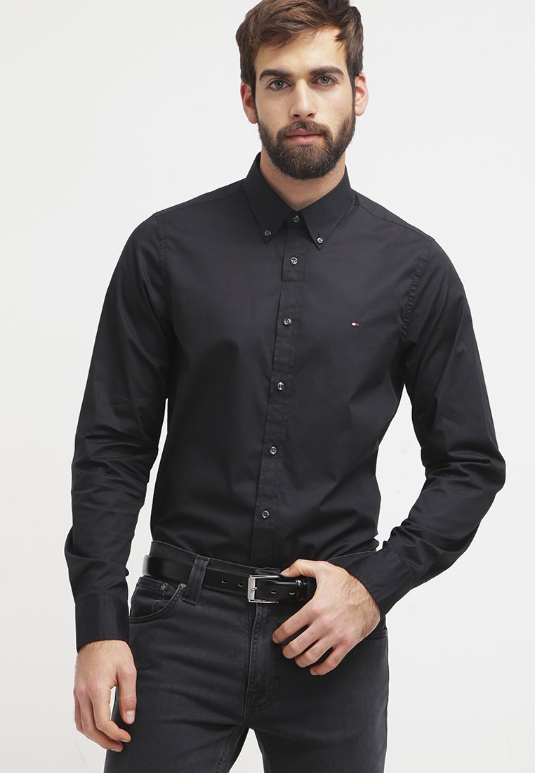 Tommy Hilfiger Hemd Flag Black Schwarz Zalando De