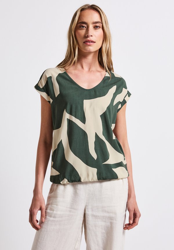 GEMUSTERTE - Bluse - grün