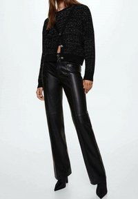 Mango Chaqueta de punto - black