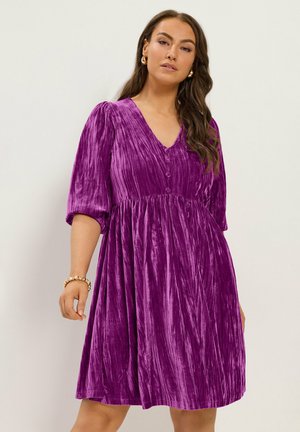 Yours Clothing, PLUS SIZE MINI DRESSES - Robe de jour - purple