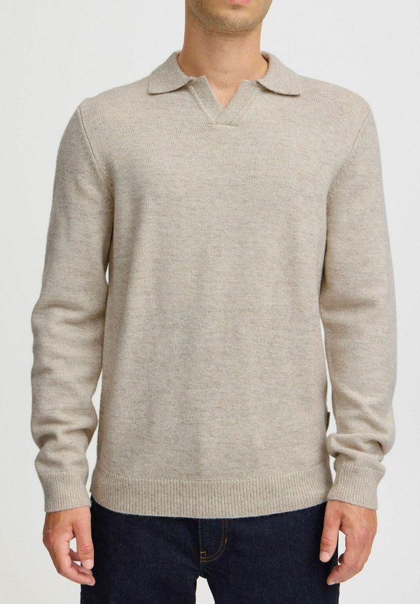 CFKARL POLO KNIT - Polo shirt - light sand melange