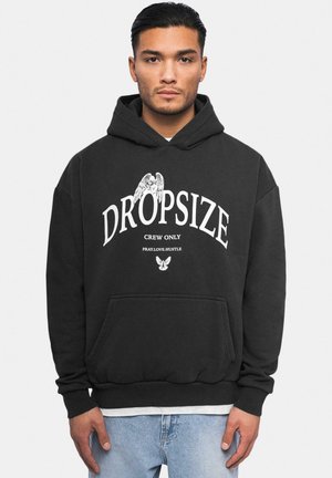 Dropsize HEAVY PRAY LOVE HUSTLE - Džemperis ar kapuci - washedblack