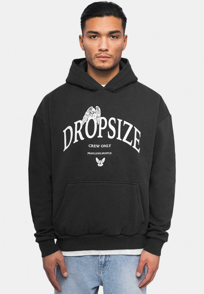 Dropsize - HEAVY PRAY LOVE HUSTLE - Pulover s kapuco - washedblack, Povečajte