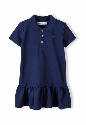 SHORT SLEEVE WITH FRILLED - Robe de jour - dark blue