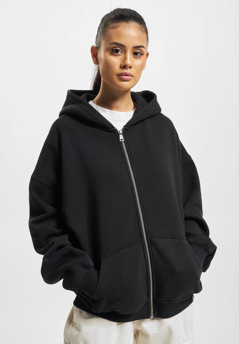 DEF HOODY Sweater met rits black washed/zwart Zalando.nl
