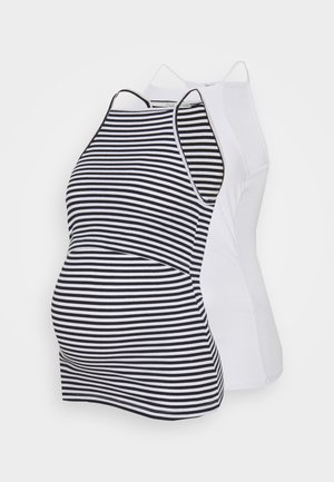 2 PACK - Top - white/black