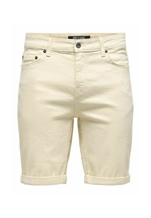 Only & Sons JEANS-SHORTS ONSPLY NIEDRIGE TAILLE NORMAL GESCHNITTEN SHORTS - Denimové šortky - ecru