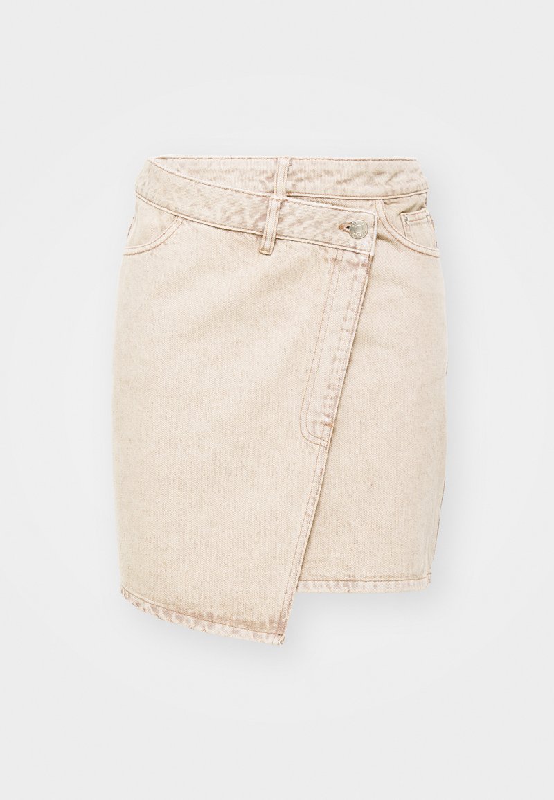 Gestuz Wikkelrok lichtbruin mêleerd Gestuz Wikkelrok lichtbruin mêleerd