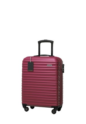 SMALL SUITCASE WITH LUGGAGE TAG - Luggage - bordeaux