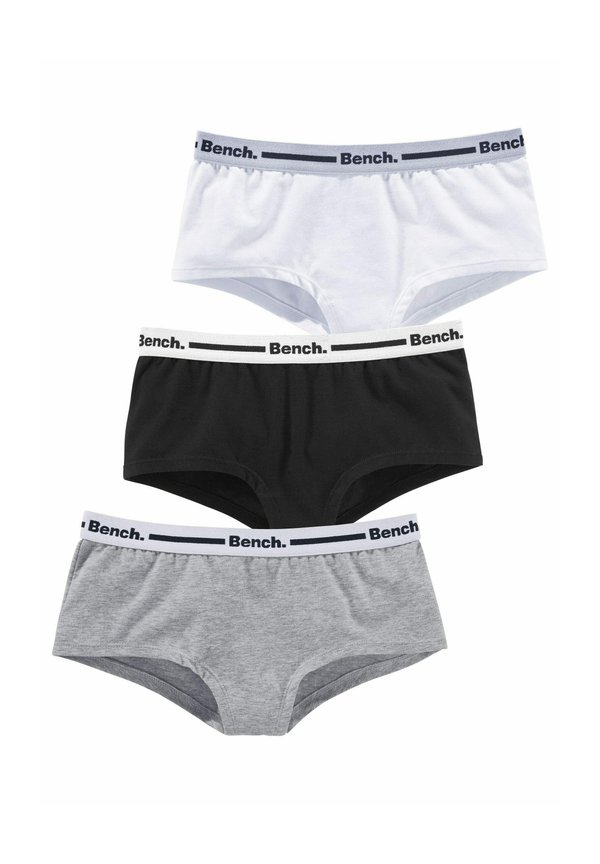 3 PACK - Panties - grau meliert schwarz weiß