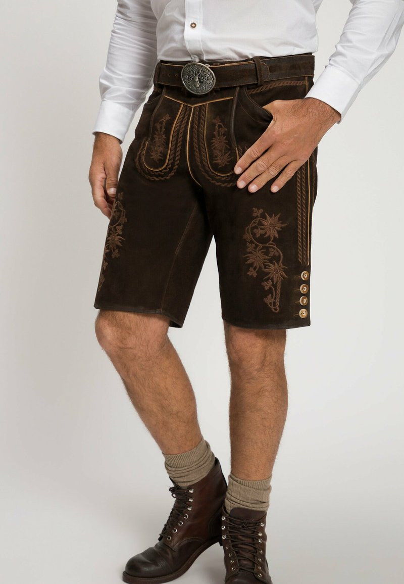 JP1880 LEDERHOSE KURZ TRACHT - Shorts - dark brown