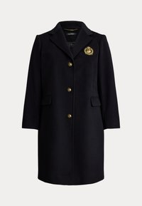 CREST PATCH WOOL BLEND COAT - Klasikinis paltas - black