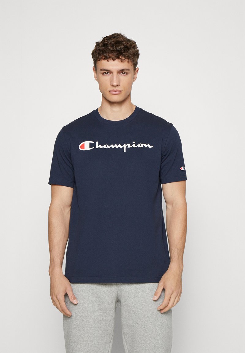 Champion CLASSIC LOGO T-SHIRT - T-shirts print - navy/mørkeblå - Zalando.dk
