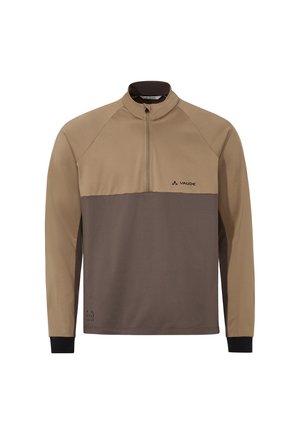 Vaude, VAUDE T-SHIRT MEN'S QIMSA HALFZIP LS SHIRT - Wielershirt - oat