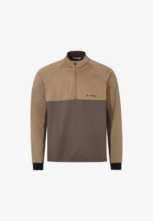 Vaude, VAUDE T-SHIRT MEN'S QIMSA HALFZIP LS SHIRT - Wielershirt - oat