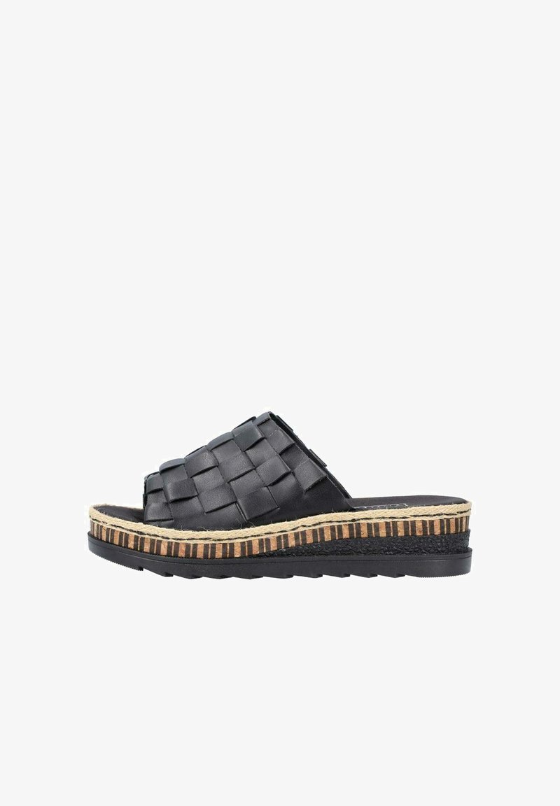 Rieker Pantolette flach - schwarz
