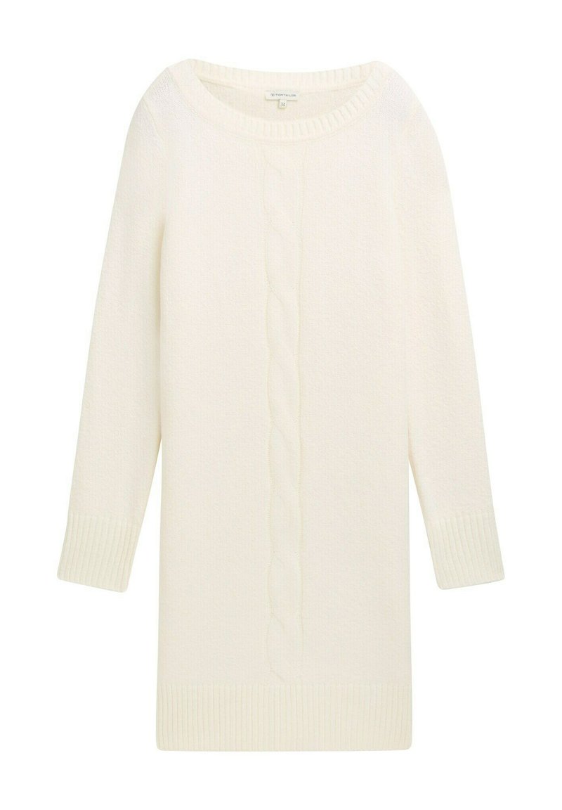 Tom Tailor Gebreide jurk crème