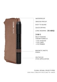 NUDESTIX MAGNETIC MATTE EYE COLOR - Ögonbrynspenna - taupe
