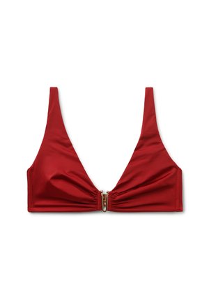 Calzedonia, SHINY SATIN BUSTIER - Bikinitop - red