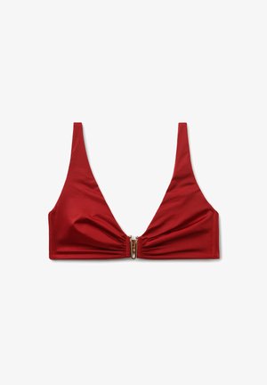 Calzedonia, SHINY SATIN BUSTIER - Bikinitop - red