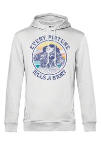 Henry Tiger MOANA PUA OVERLAYED - Jersey con capucha - white