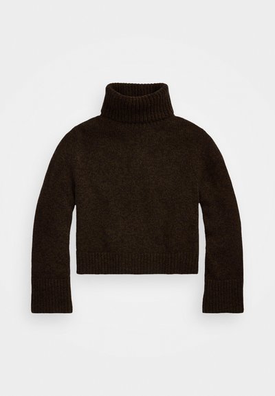 Polo Ralph Lauren WOOL CASHMERE ROLL NECK JUMPER - Jumper - dark brown