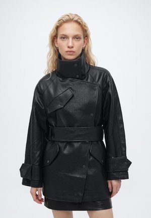 Topshop, TSSILLE COATED JACKET  - Яке от изкуствена кожа - black