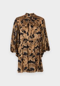 OPAL TIE NECK POET TUNIC DRESS - Vapaa-ajan mekko - black