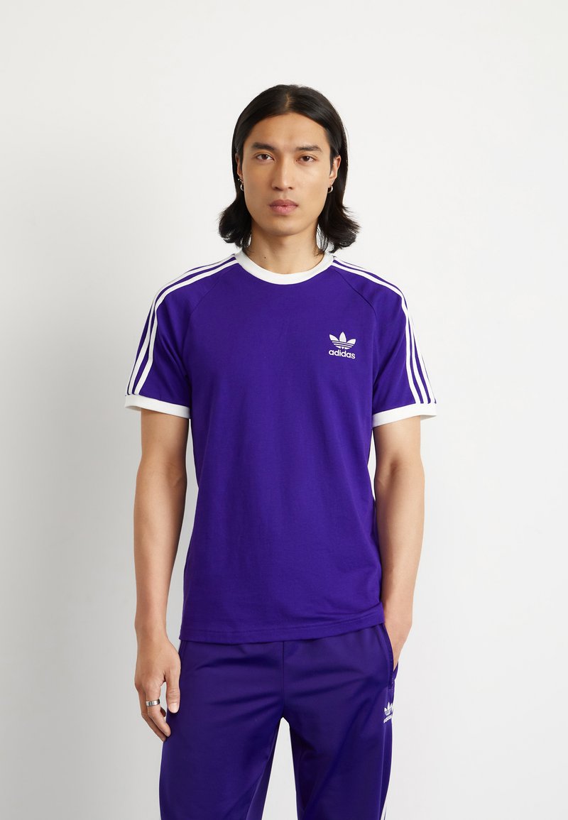adidas Originals STRIPES TEE - Majica kratkih rukava s printom - collegiate purple