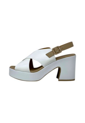 Sandali con plateau - white
