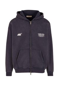 Zip-up sweatshirt - washed navy blue