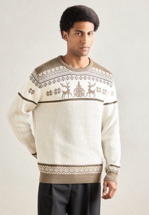 JACQUARD HOLIDAY - Pullover - brown