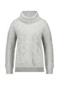Gerry Weber LANGARM RUNDHALS MIT ZOPFMUSTER - Jumper - silver grey melange