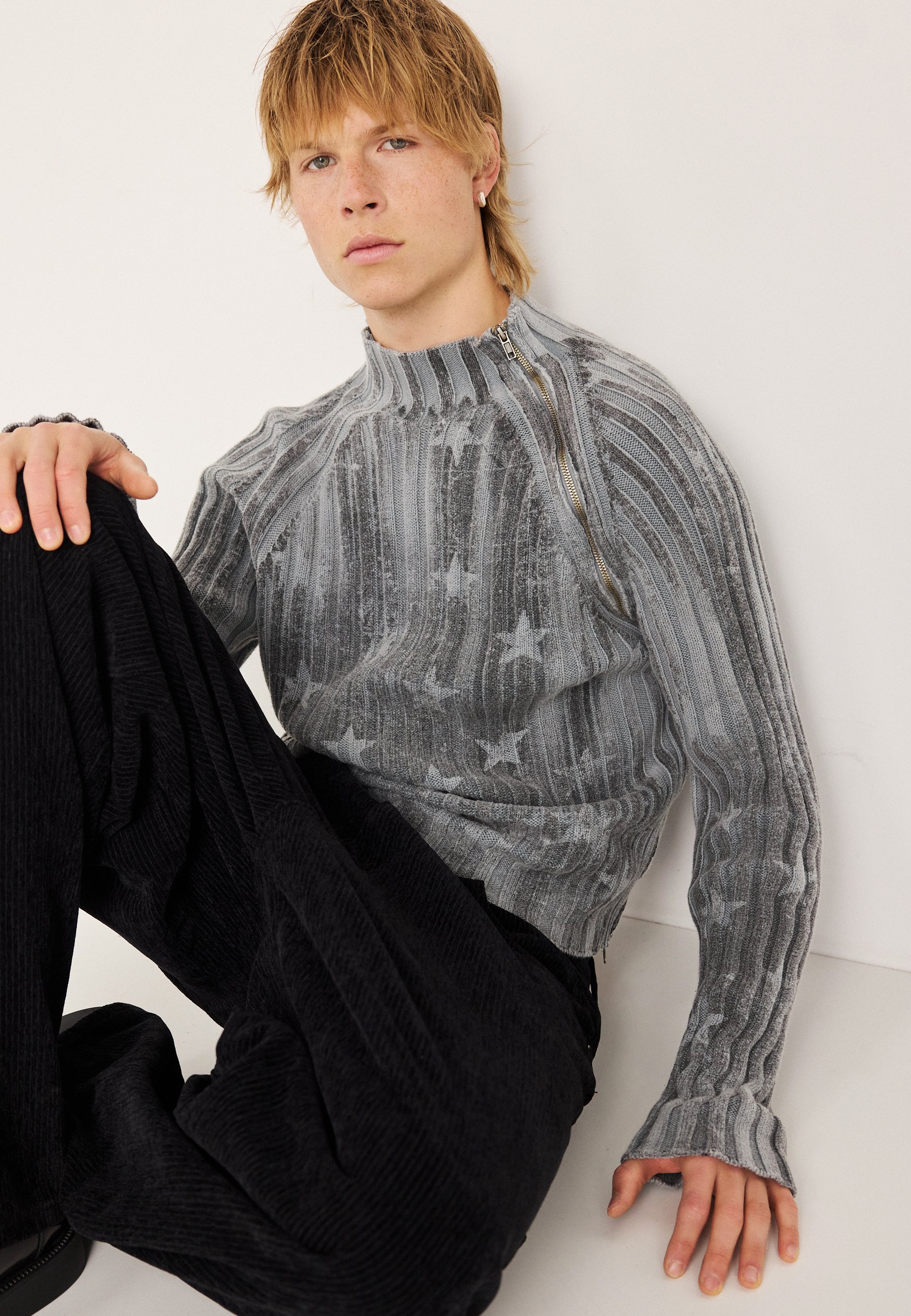 Jaded London Rubble Knit ラブルニット グレー Jaded London Rubble Knit ラブルニット グレー Jaded London ニット