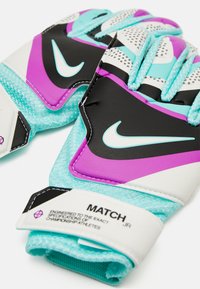Nike Performance MATCH JR UNISEX - Brankářské rukavice - black/hyper turq/rush fuchsia/white