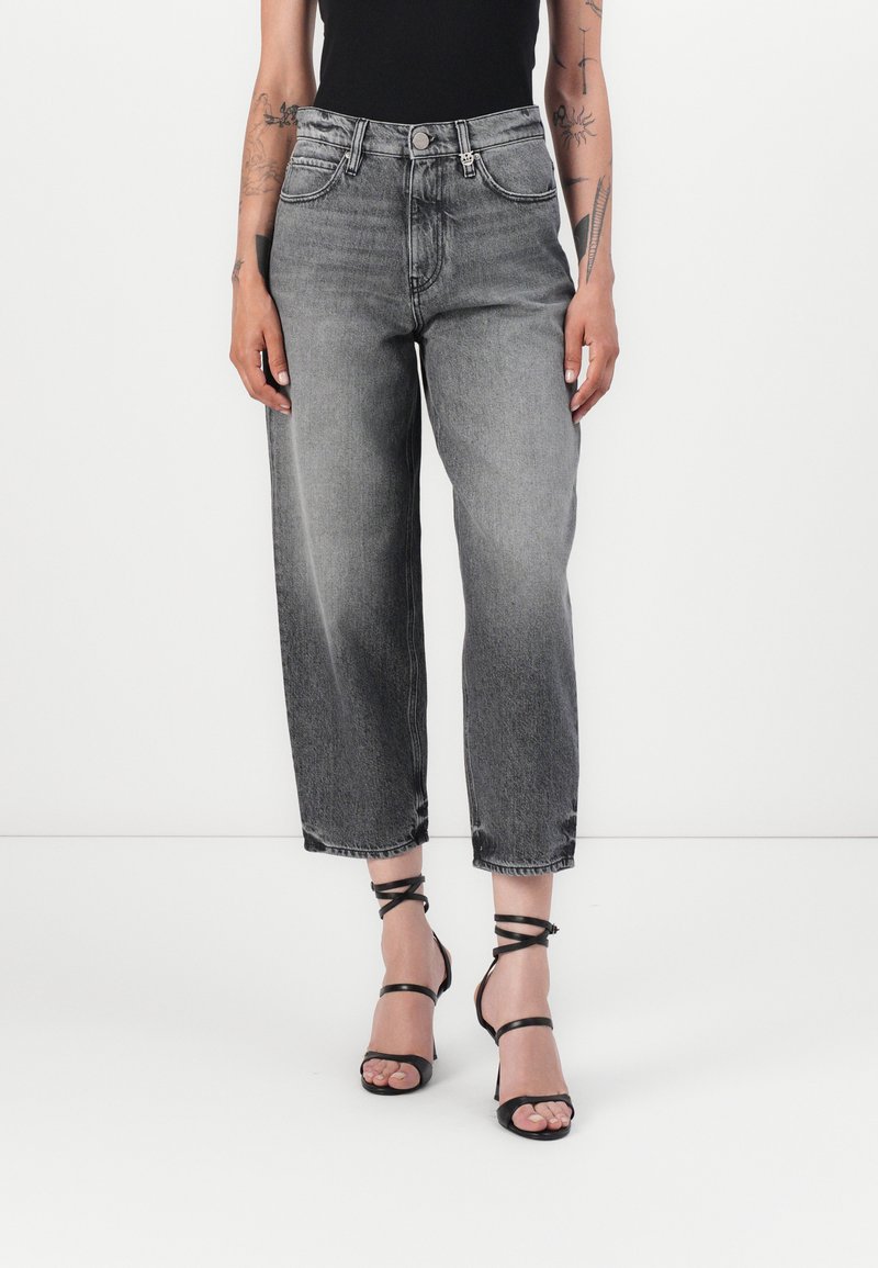 Pinko ESTELLE EGG MOONLIGHT - Straight leg jeans - lavaggio dark gray