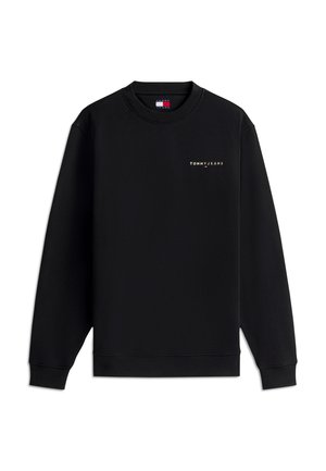 Tommy Jeans, LINEAR LOGO FLEECE CREW NECK JUMPER - Суитшърт - black