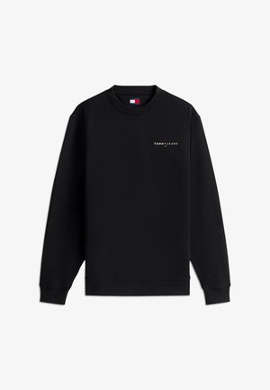Tommy Jeans, LINEAR LOGO FLEECE CREW NECK JUMPER - Суитшърт - black