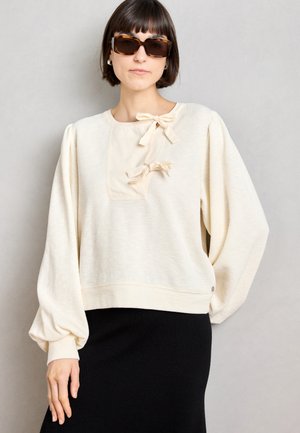 OPEN NECK WITH FRONT PLACKET - Strickpullover - eggnog