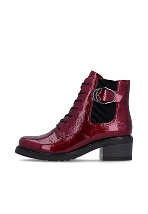 Bottines de cowboy / motard - red