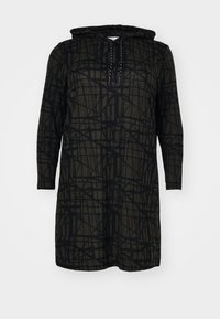 CARALBA AMY HOOD DRESS  - Jerseykjole - forest night
